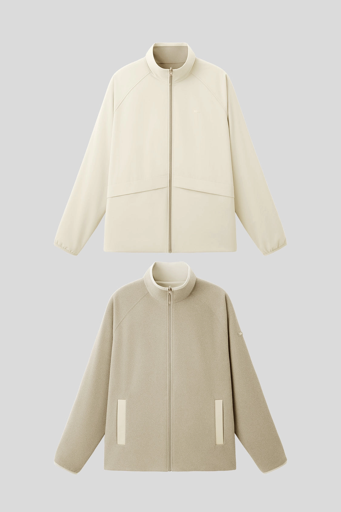 Bonded Hemline FlipHeat ?C Men??s Light-Warmth Reversible Fleece Jacket