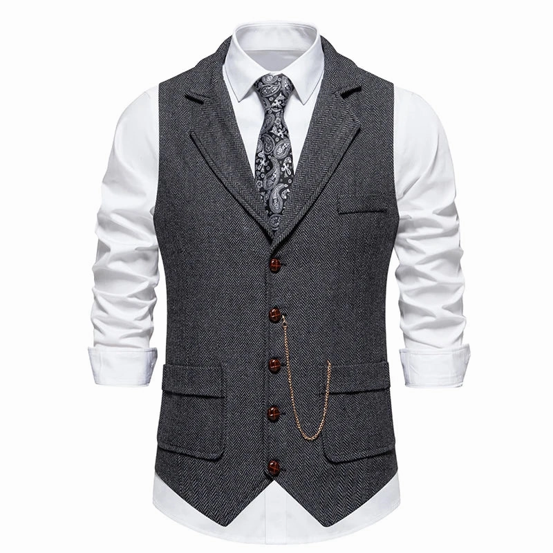 Dry clean only Formal Accessory West Louis? Men's Retro Lapel Gentlemen Vest