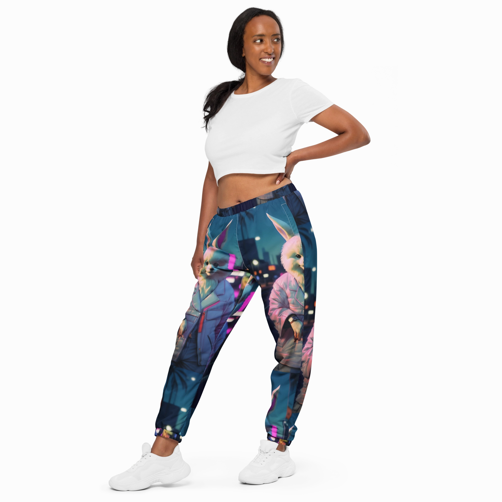 Stylish Pattern Polyester Fortnight track pants