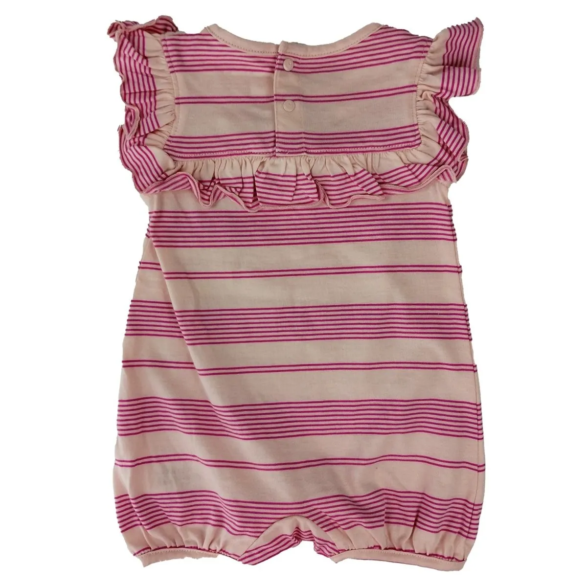 MeshVentilation Girl Sleeveless Stripe Romper CM9707