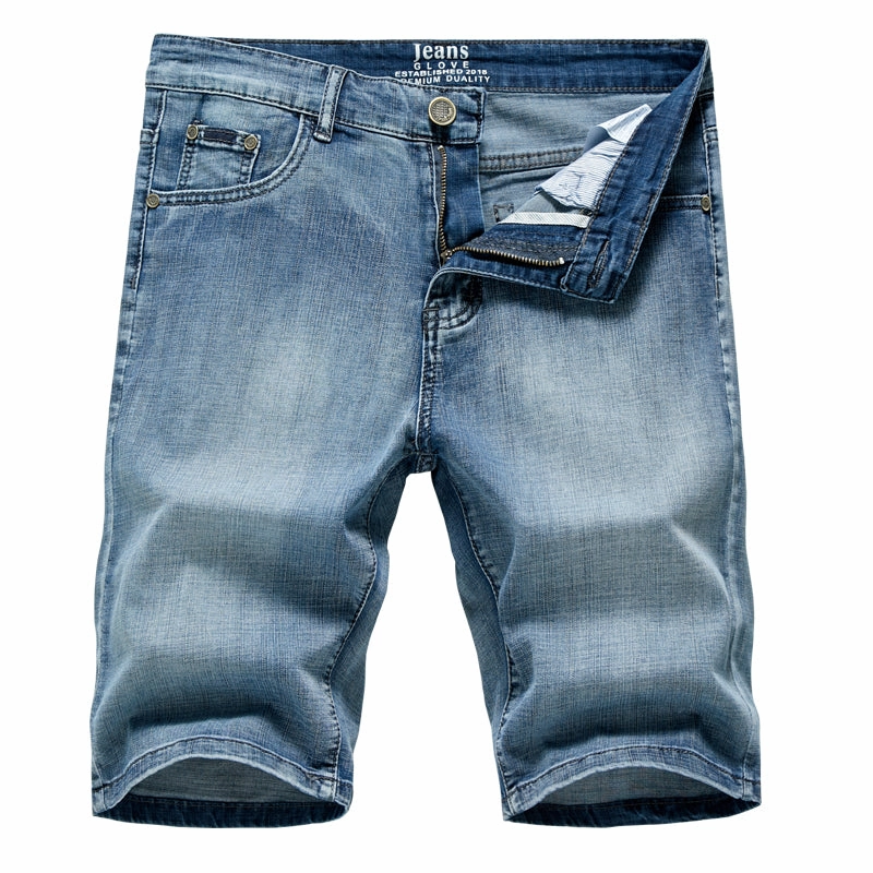 Harbor Style Body Free West Louis? Thin Section Fashion Slim Business Jeans Shorts