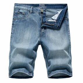 West Louis? Thin Section Fashion Slim Business Jeans Shorts HeatReflective Lining