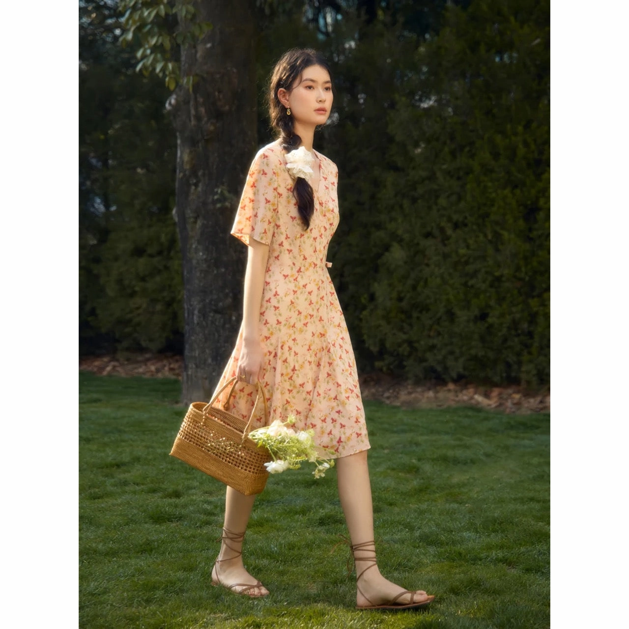 French Wrap Dress Stylish work-to-weekend outfit Lightweight and breezy gown