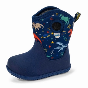 Adjustable buckle Jan & Jul Toasty-Dry Lite Winter Boots - Space Dinos