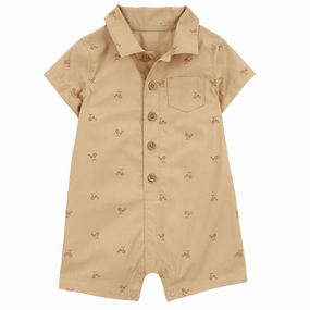 Icon Glow Baby Boys' Tan Button-Front Romper 1S470610