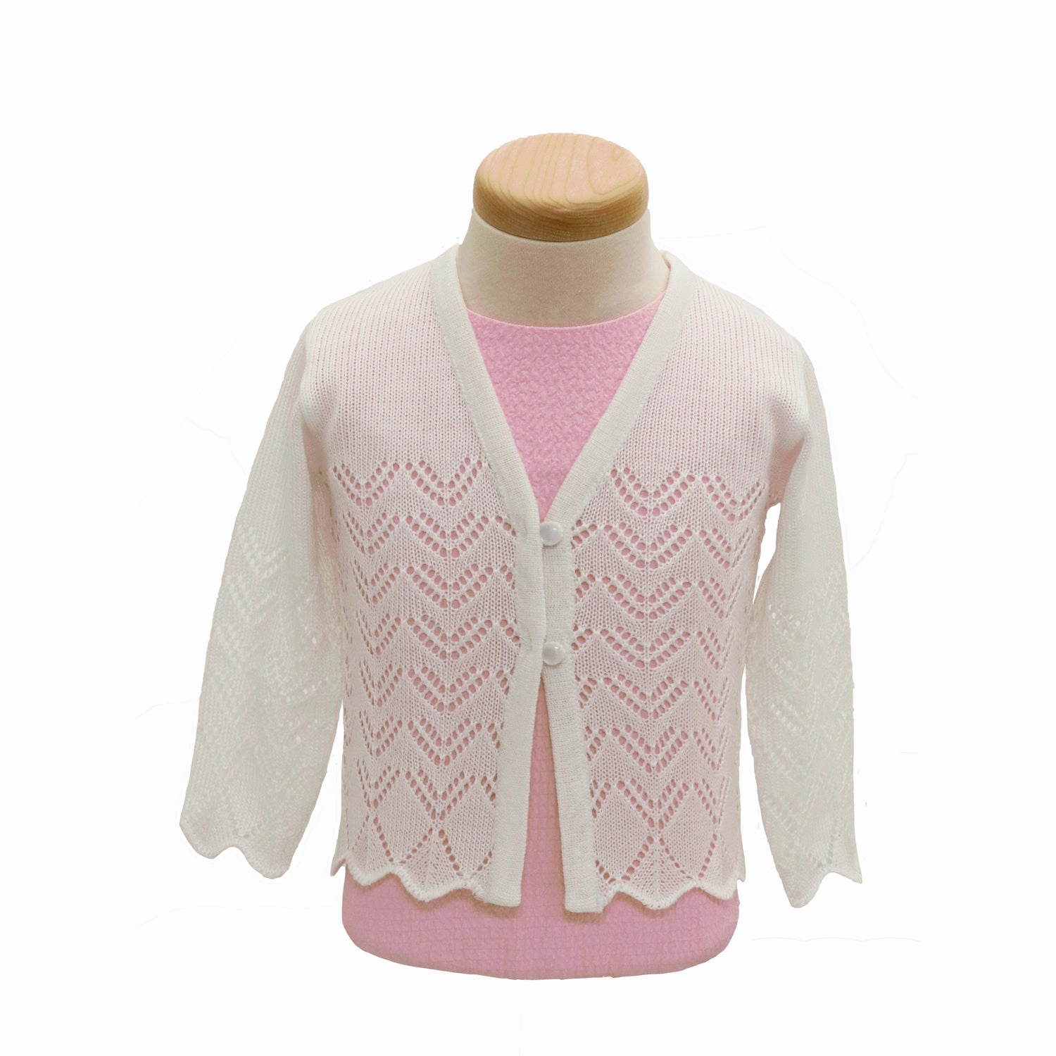 Girl's Lacy V-Neck Cardigan Sweater TC-47 Activewear Clothing Timeless Wear