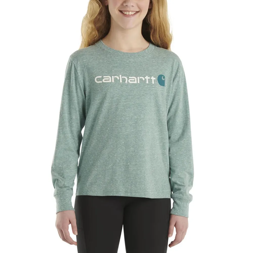 Girls' Core Logo Long-Sleeve T-Shirt CA9978 Winter Protection