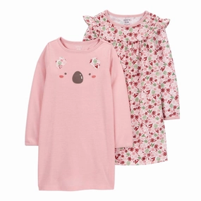 QuickDryDesign Girls' 2-Pack Nightgowns 3R313