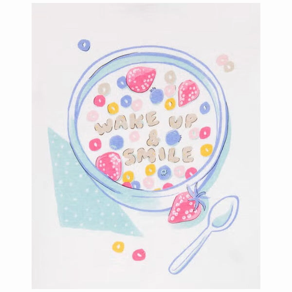 Girls' 4-Piece Short-Sleeve Breakfast Cereal Pajama Set 3S902910 Comfortable Wear