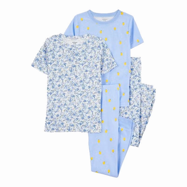 Girls' 4-Piece Short-Sleeve Floral Pajama Set 3S381810 Weather Ready Epic Core