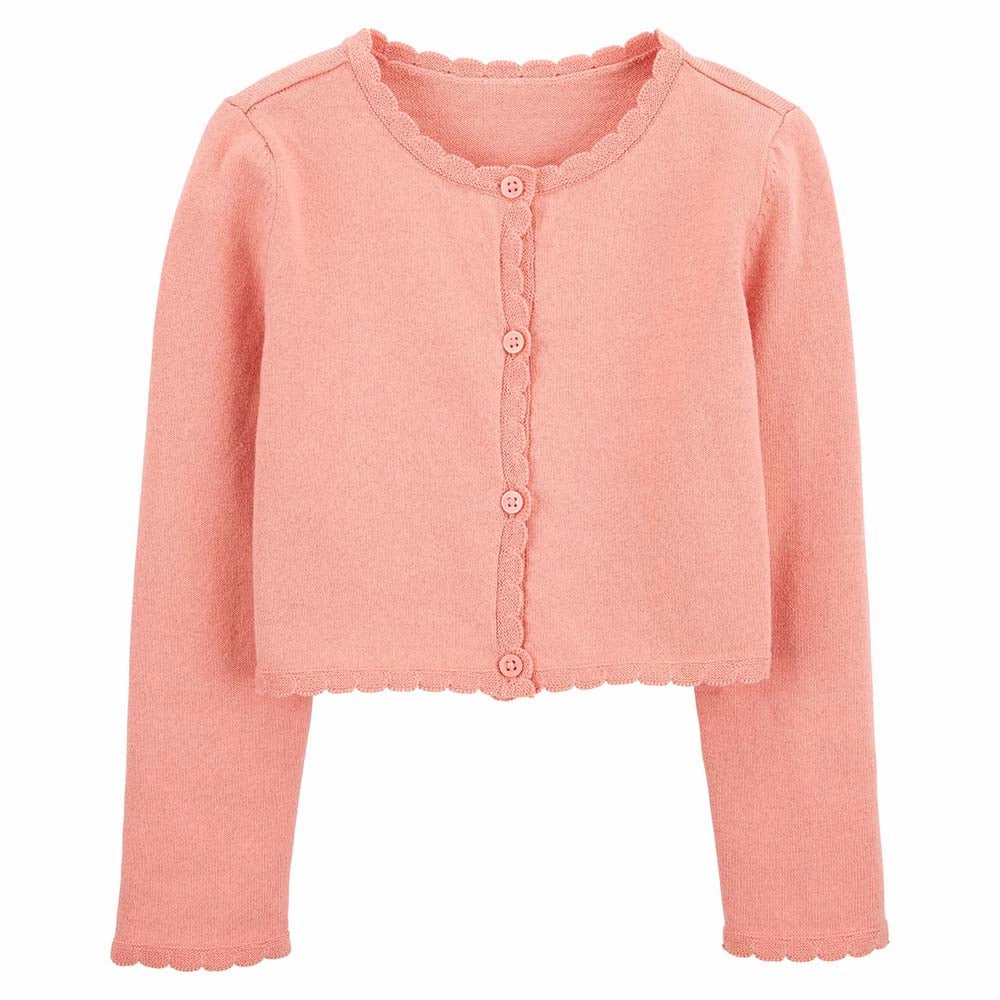 Classic Shirt Durable Reinforcements Girls' Button-Front Cardigan
