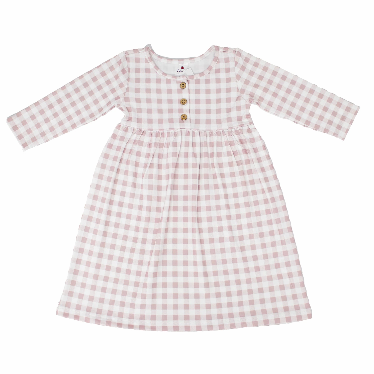 clean look Girls' Plaid Knit Dress with Headband A3005