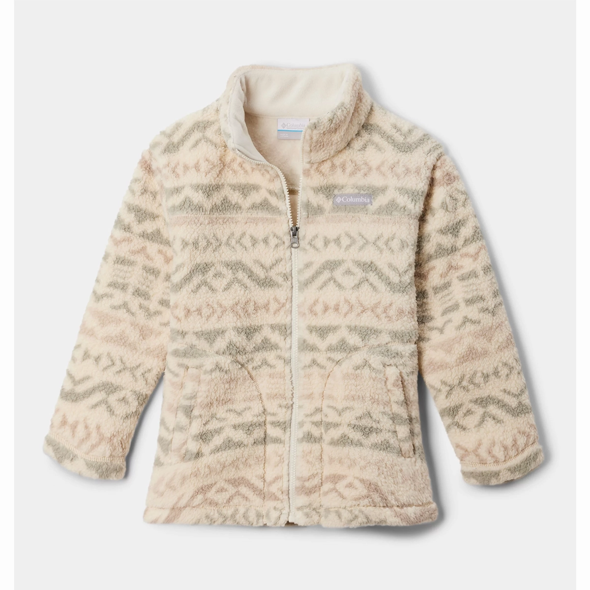 Girls' Printed Full Zip Fleece Jacket 2097061 Fairy Core