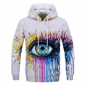 Graffiti Painting Print Sweatshirt Print Sports Sweatshirt Collarless Digital Print Sweatshirt good for gym sessions Vintage Look