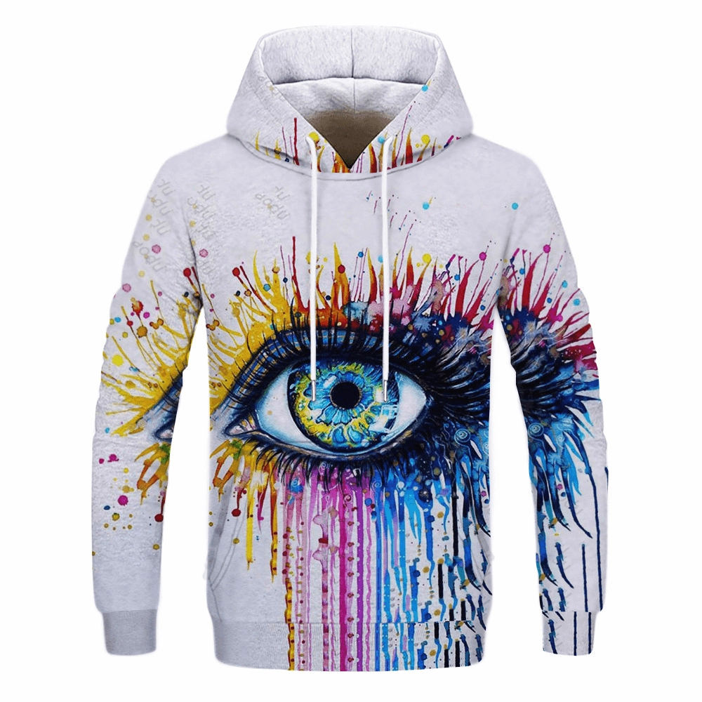 marbled Graffiti Painting Print Sweatshirt Print Sports Sweatshirt Collarless Digital Print Sweatshirt