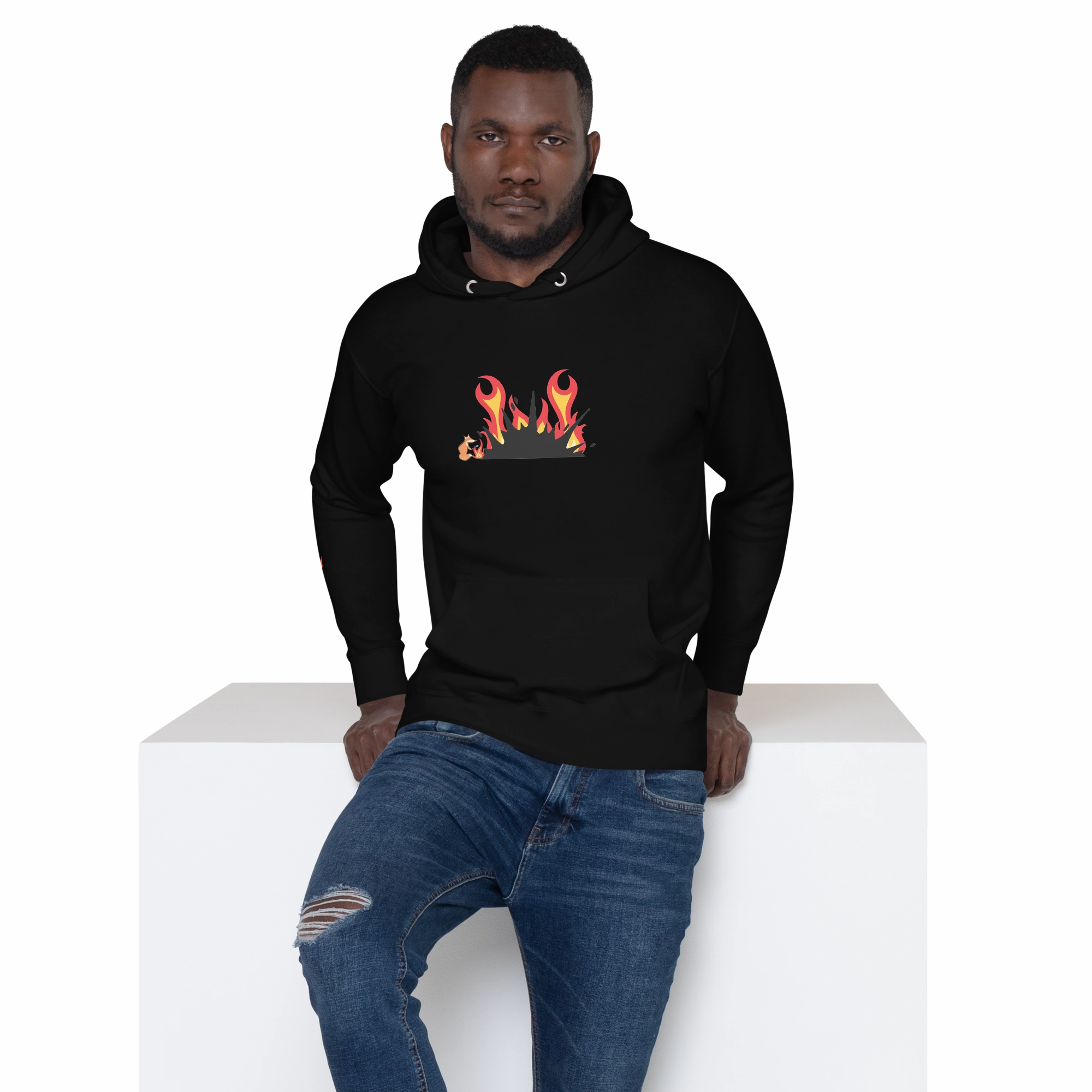 Anti-Color-Chroma Button Closure Grillers Hoodie