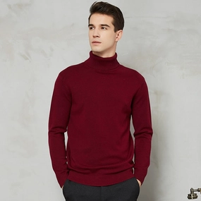 Travel Light Fit Low Profile Collar Handsome 8 Color Turtleneck Sweater