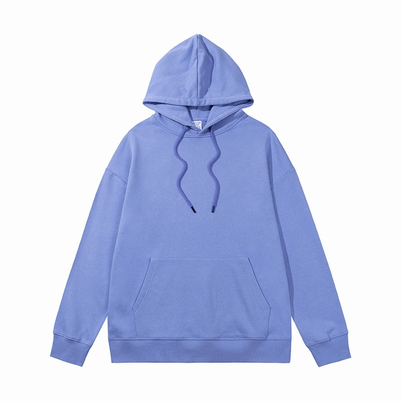 Comfy Vibe Layered Fit Heavy Terry Loose Hooded Solid Color Men'S and Women'S Sweater