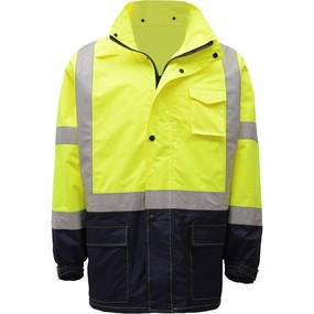 High Vis Class 3 Rain Jacket 6003 Stretch Fit