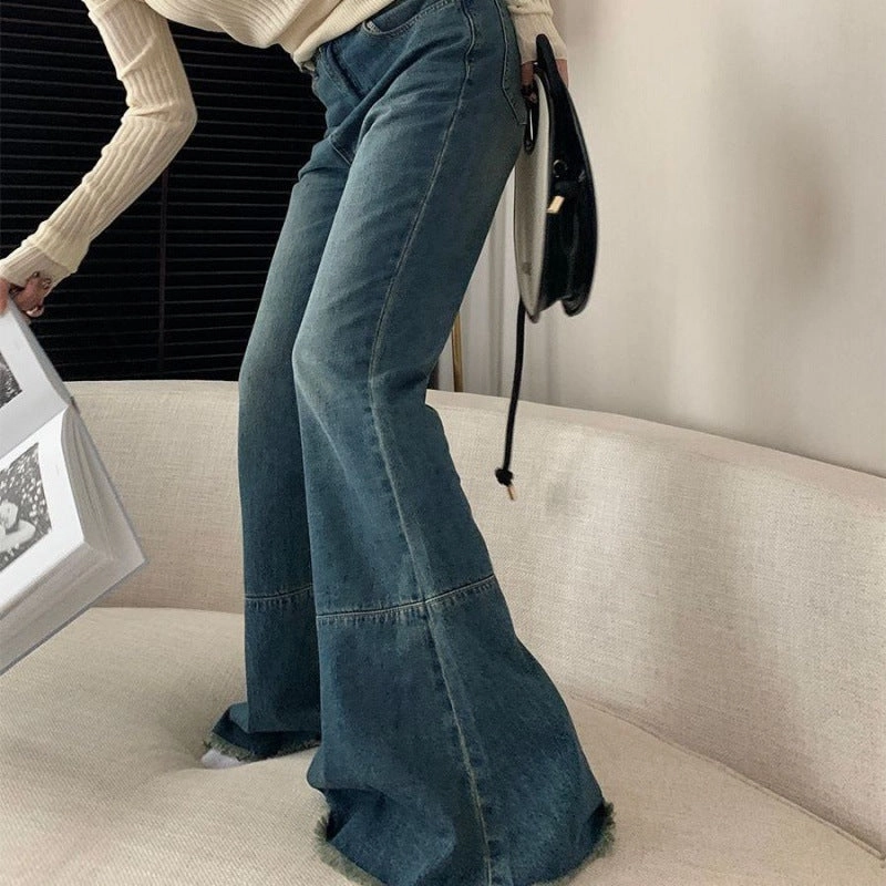 Style Neutral High Waist Slim Straight Loose Sagging Wide Leg Pants