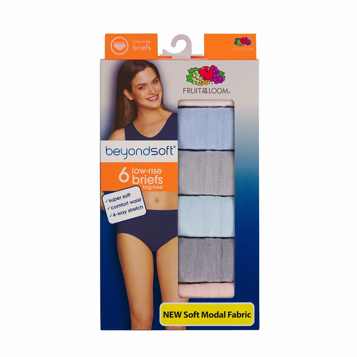 Women's Beyondsoft Low-Rise Brief Underwear 6 Pack 6DBSML1 Free Mind StretchFit