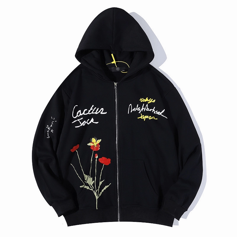 Hip-Hop Three-Dimensional Carousel Foam Printed Sweater Leather