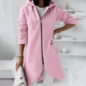 High-Quality Fabric Hoodie Sweatshirt Zipper Hooded Long Sleeve Sweater With Pocket Outerwear Tops Clothes