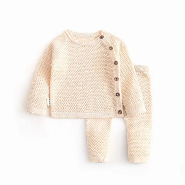 Quilted Stitching Pattern Infant Baby Sweater Suit