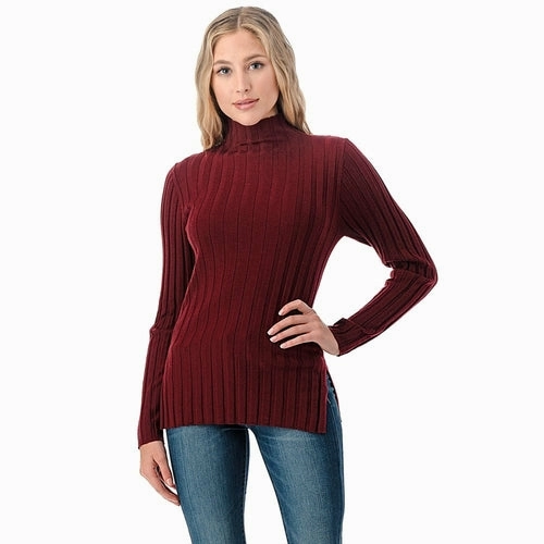 AntiPillingFinish Layered Comfort Look Women's Wool Long Sleeve Mock Neck Sweater