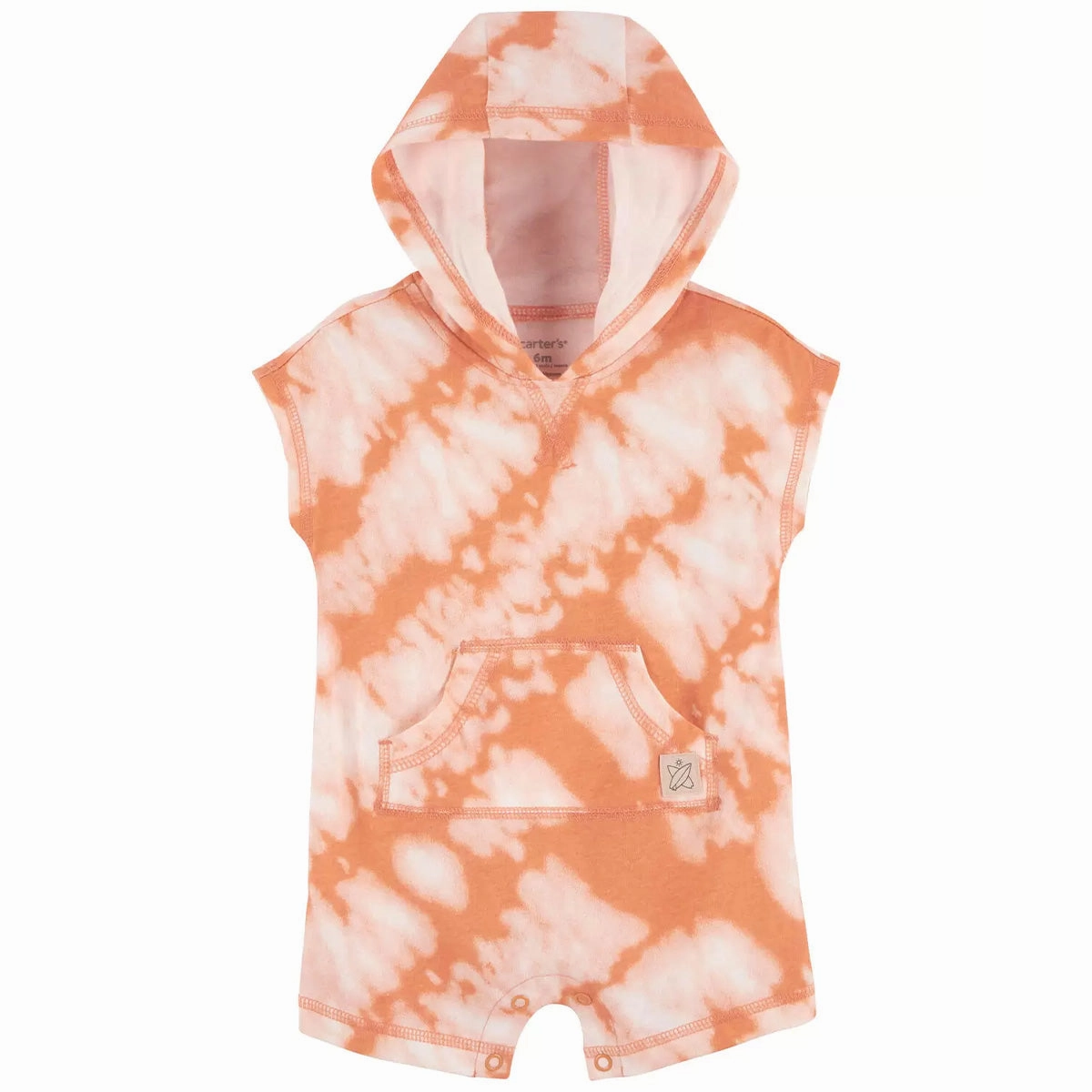 Comfort Fit Trendy Look Baby Boys' Tie-Dye Hooded Cotton Romper 1R012610