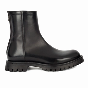 IVAN 91030<br> Black Back Zipper Ankle Boots Comfort Lining Rainy Days youth trend