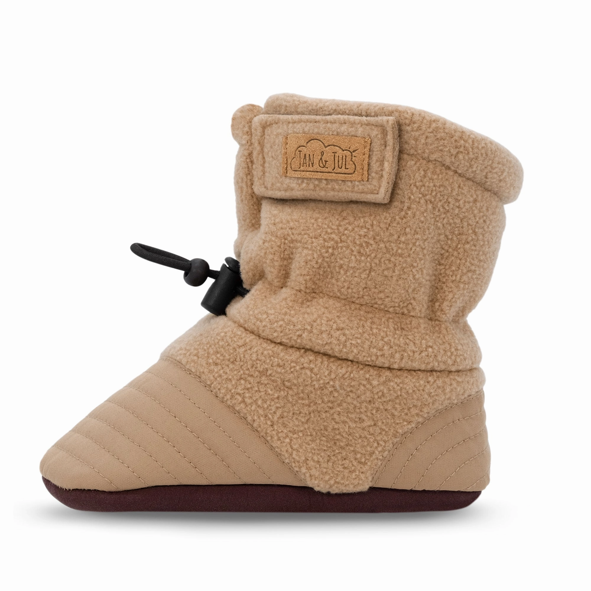 Cushion Support Non Toxic Material Jan & Jul Stay-Put Cozy Booties - Soft Brown