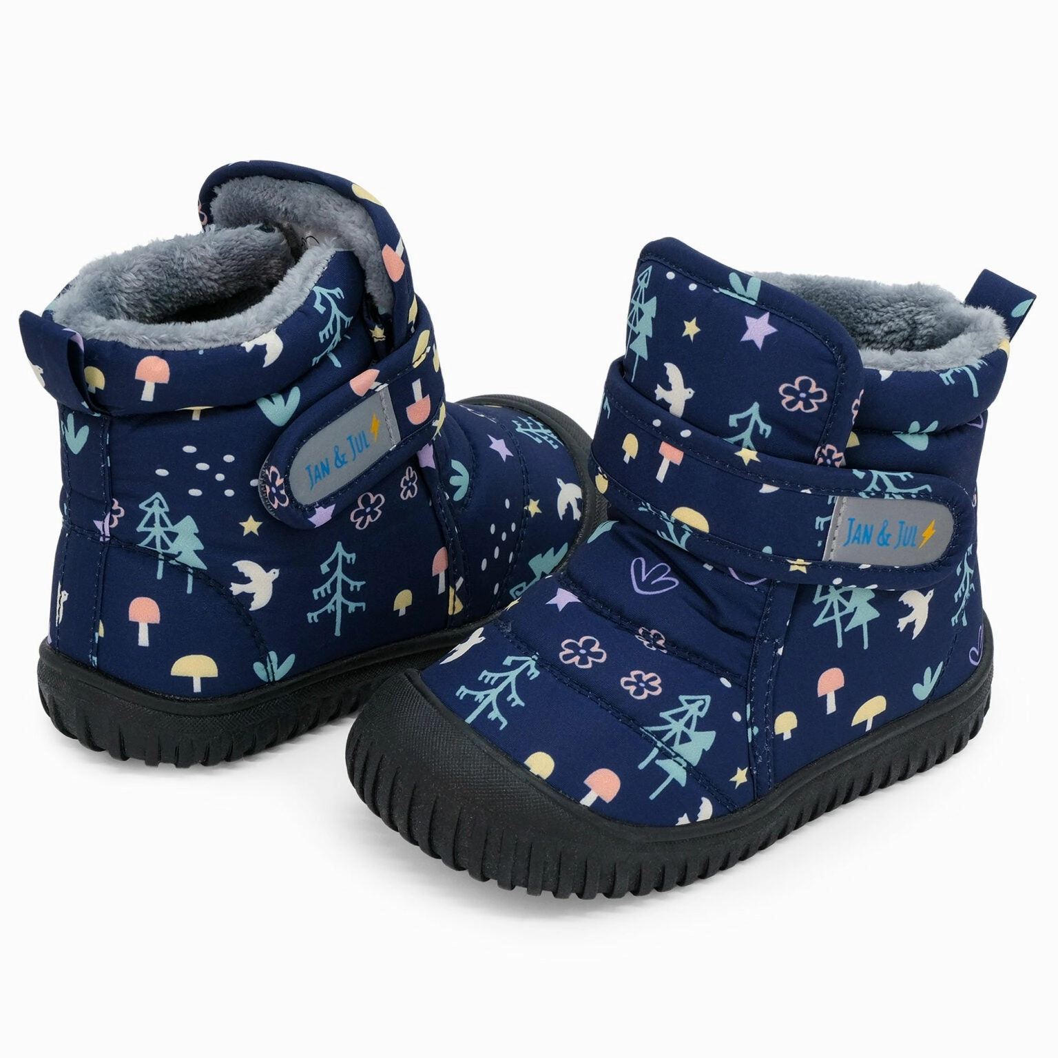 Jan & Jul Toast-Dry Booties - Navy Forest Durable tread