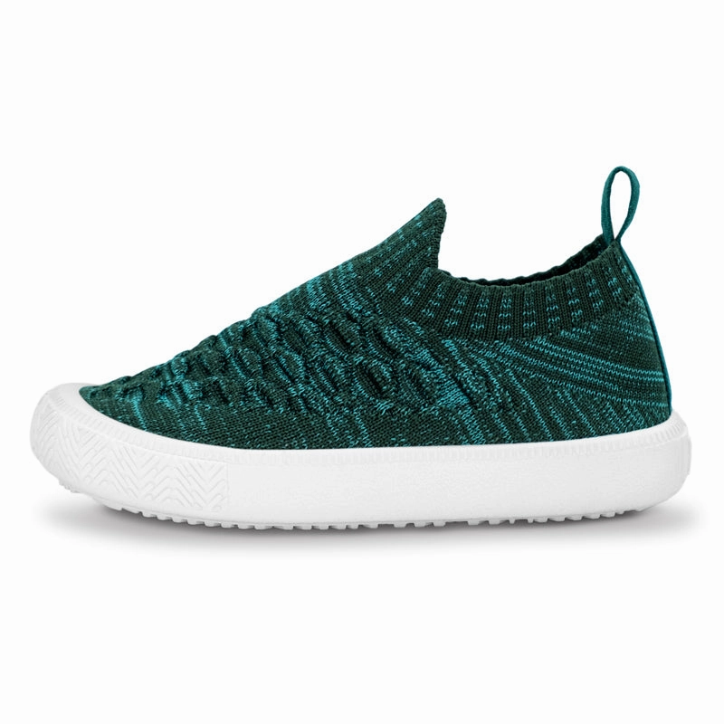 Soft Mesh Lining Comfort Tread Jan & Jul Xplorer Knit Shoes - Fern Green