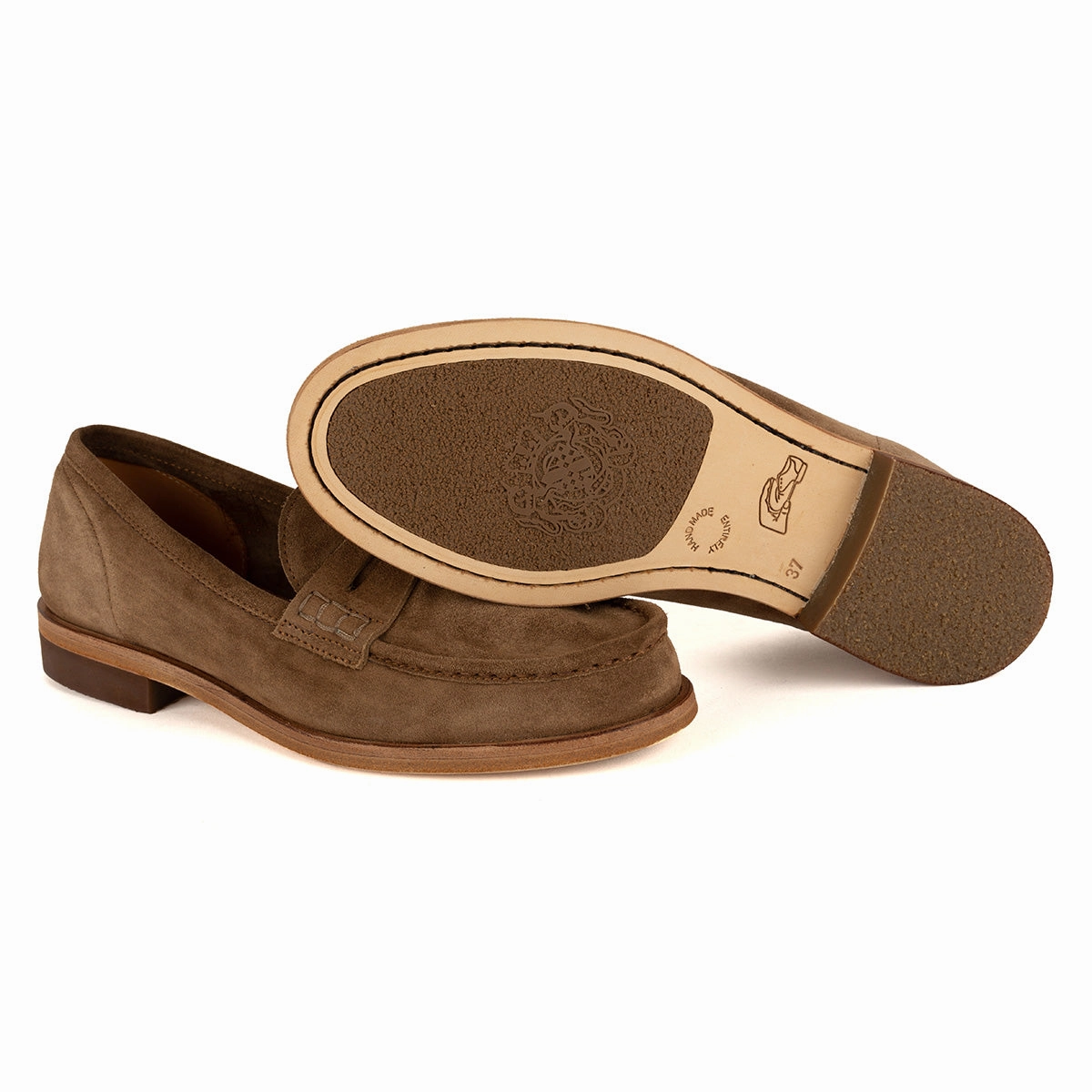 Weekend Hike JANET 98001<br>Brown suede loafers
