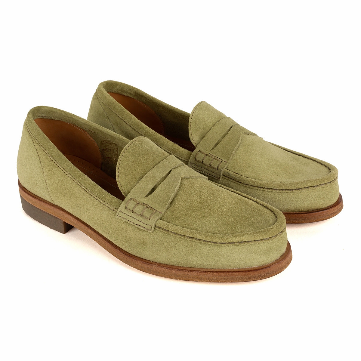 Dynamic Flex Grooves Calm Design JANET 98001<br>Lime suede loafers
