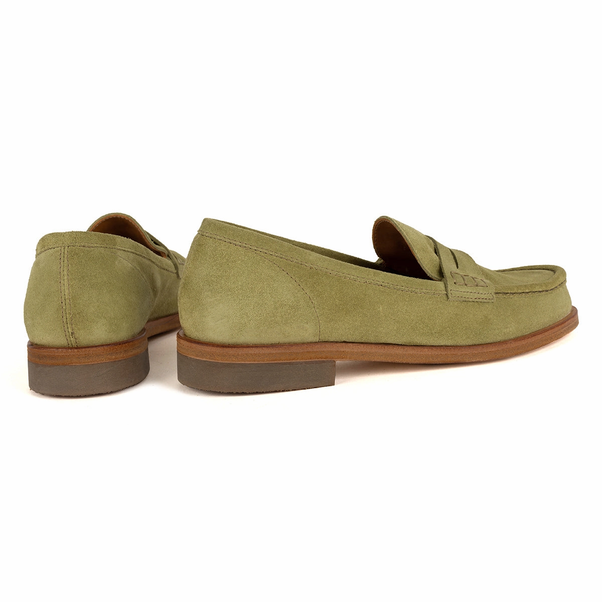 Extended Wear Comfort JANET 98001<br>Lime suede loafers