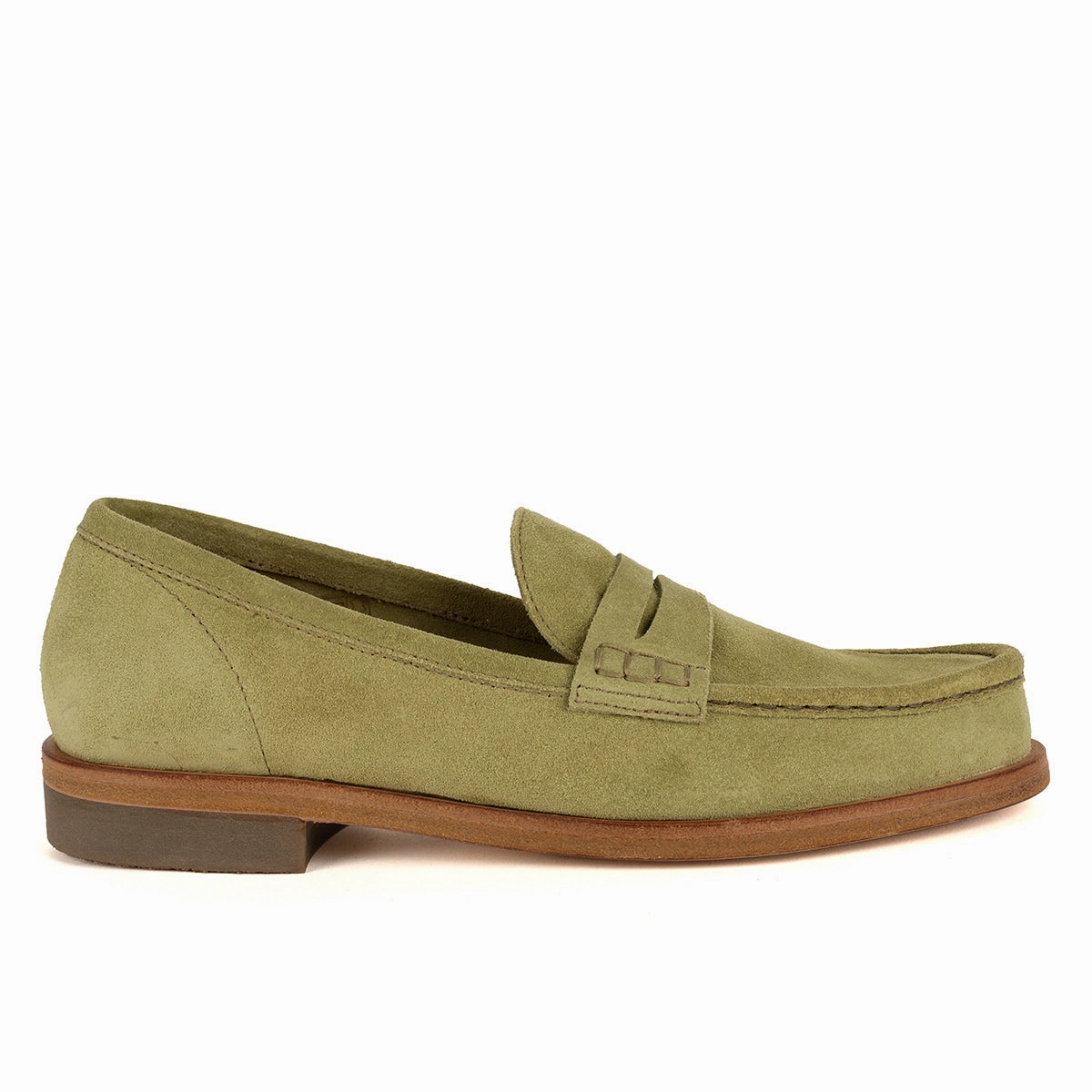 Roll Hike Blossom Step JANET 98001<br>Lime suede loafers