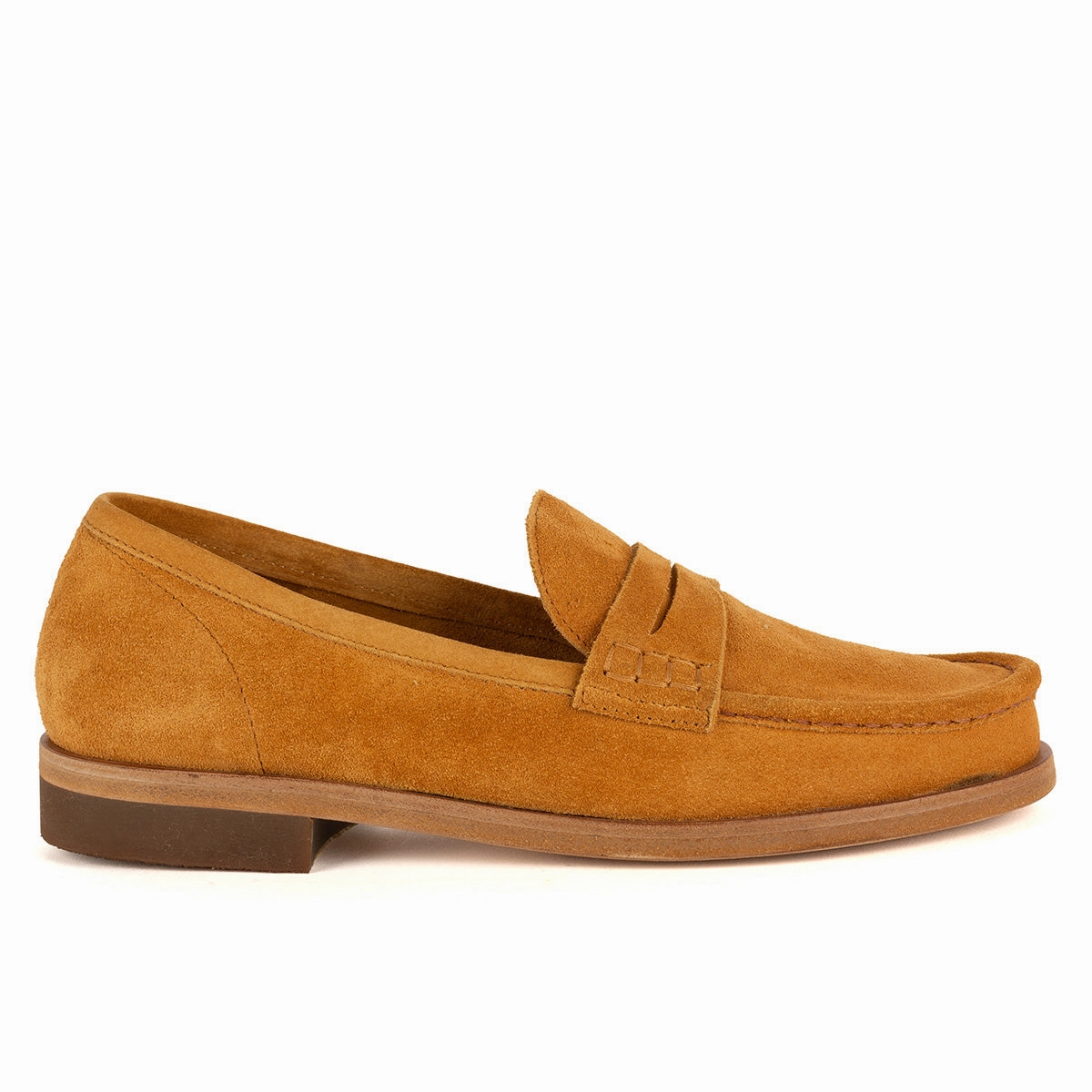 JANET 98001<br>Mostarda suede loafers Flexible   outsole evening run