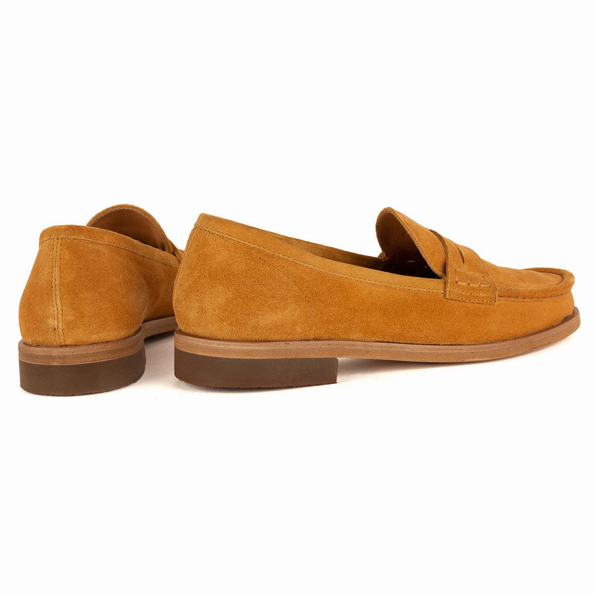 JANET 98001<br>Mostarda suede loafers Stable Grip