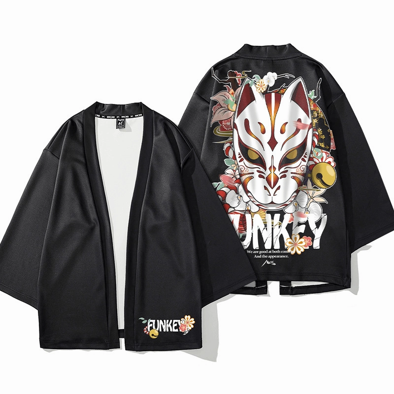 Versatile Jacket Storm Protection Kimura Sansha New Summer New Thin Sunscreen Clothes Hanfu Fashion Printing Popular Cardigan Jacket Chinese Style Men'S Trend