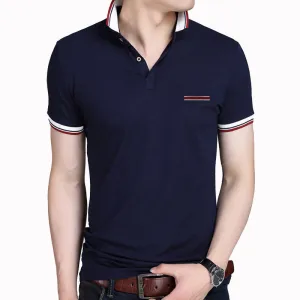 Lapel short sleeve T-shirt men Outdoor Comfort Style Modern Comfort Style
