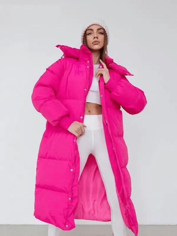 Hooded Long Loose Jackets Non Restrictive Armholes