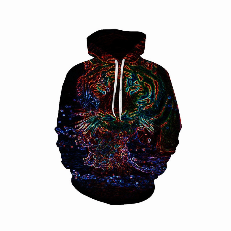 Warm Hues product luxury factor Animal Lion Face D Print Hoodie for Men Fashion Autumn
