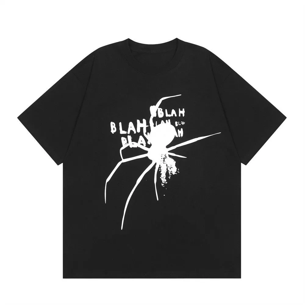 Simple yet stylish Niche Personality Spider Print T-shirt Men