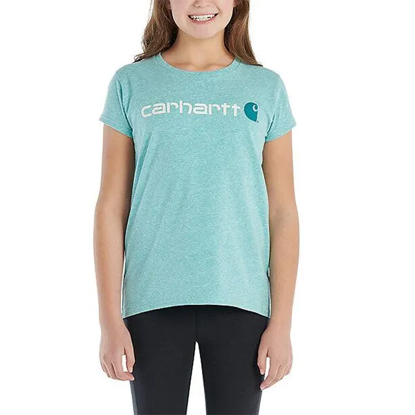 Girls' Short-Sleeve Core Logo T-Shirt CA9945 Casual Protection