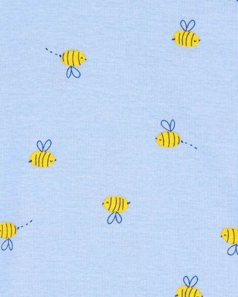 Adjustable Fastenings Eco Wear Toddler Girl 4-Piece Floral Cotton Pajamas 2S380410-969