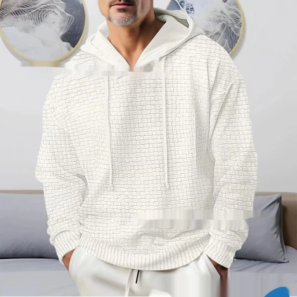 European And American Men's Jacquard Sweater Hooded Cozy clothing right for running