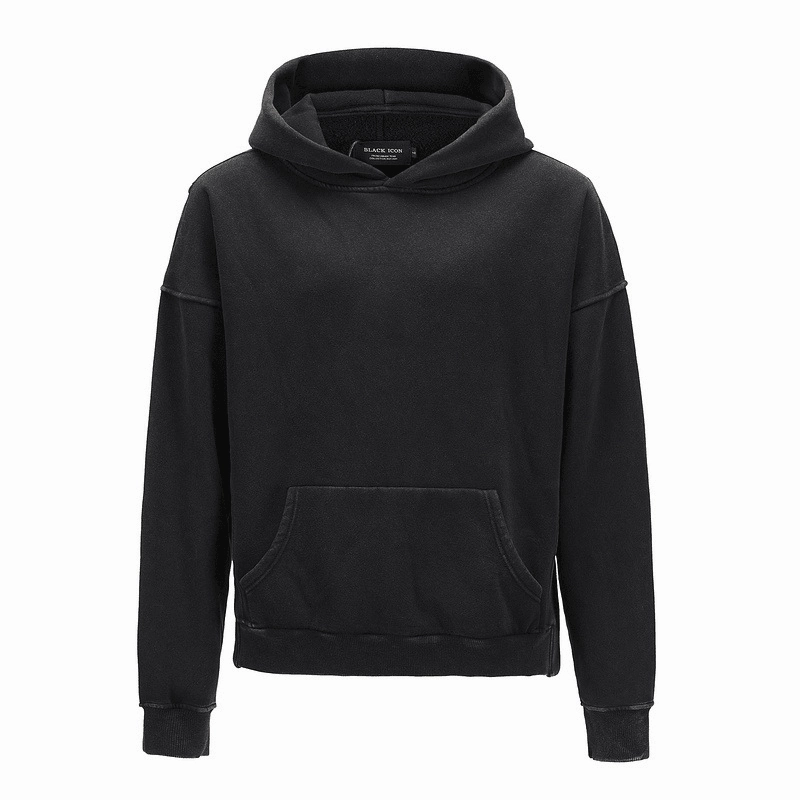 European and American High-Street Washed Short, Personalized Tailoring Side Slit Loose Hooded Sweater product bow cuteness