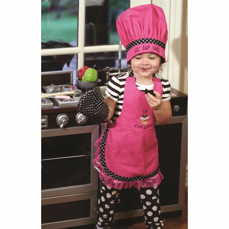 Street Style EcoFriendly Textiles Lil' Cupcake Chef Apron, Cap, and Potholder Set IOLCCH
